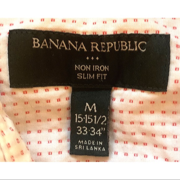 Banana Republic pink & white gingham shirt medium - Picture 4 of 6